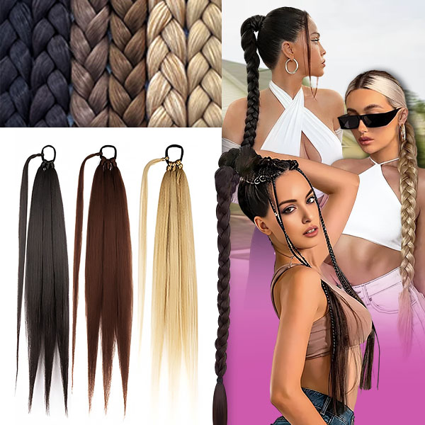 Guokoo Haarverlängerungs-Clips – 22 Stück U-Form, 6 Zähne, Schwarz Mit Nadel & Faden